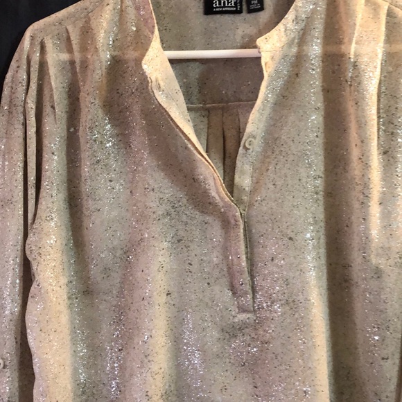 Ana Sheer Sparkly beige women’s blouse. Worn once - Picture 4 of 8